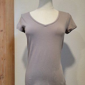 Ann Taylor, Taupe, Short Sleeve Top, XSmall, Cotton Blend - SOFT.  Exc Cond!